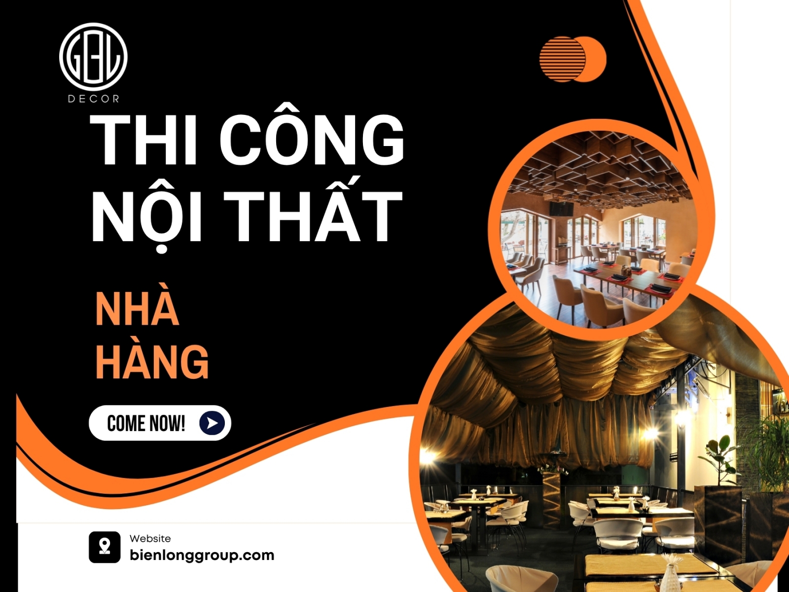 Thi công nội thất nhà hàng